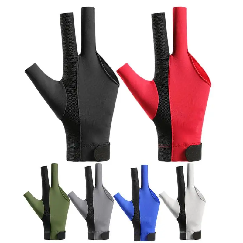 Billiard Pool Gloves Professional Breathable 3-Finger Non-Slip Elastic Cue Quick Dry