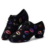 High Heel Dance Shoes Sneakers For Women Ballroom Latin Dance Shoes Kids Adult Size Close Toe 5cm Heel Training Shoes 3.5cm 2