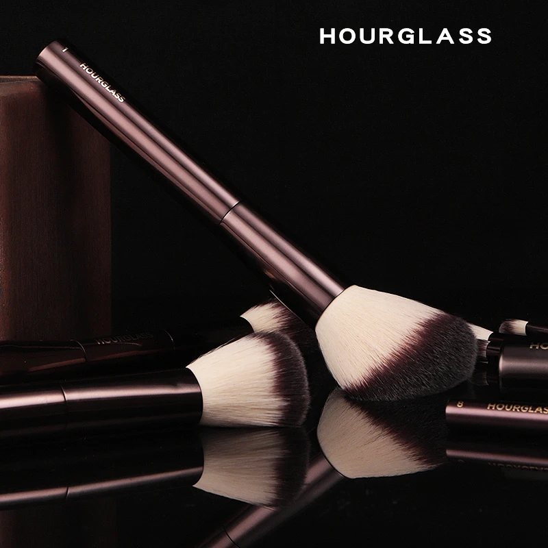 Hourglass Makeup Brush Set & Kit Include Powder Foundation Concealer Lip Blusher Bronzer Eyeshadow Eyeliner Highlight Brush