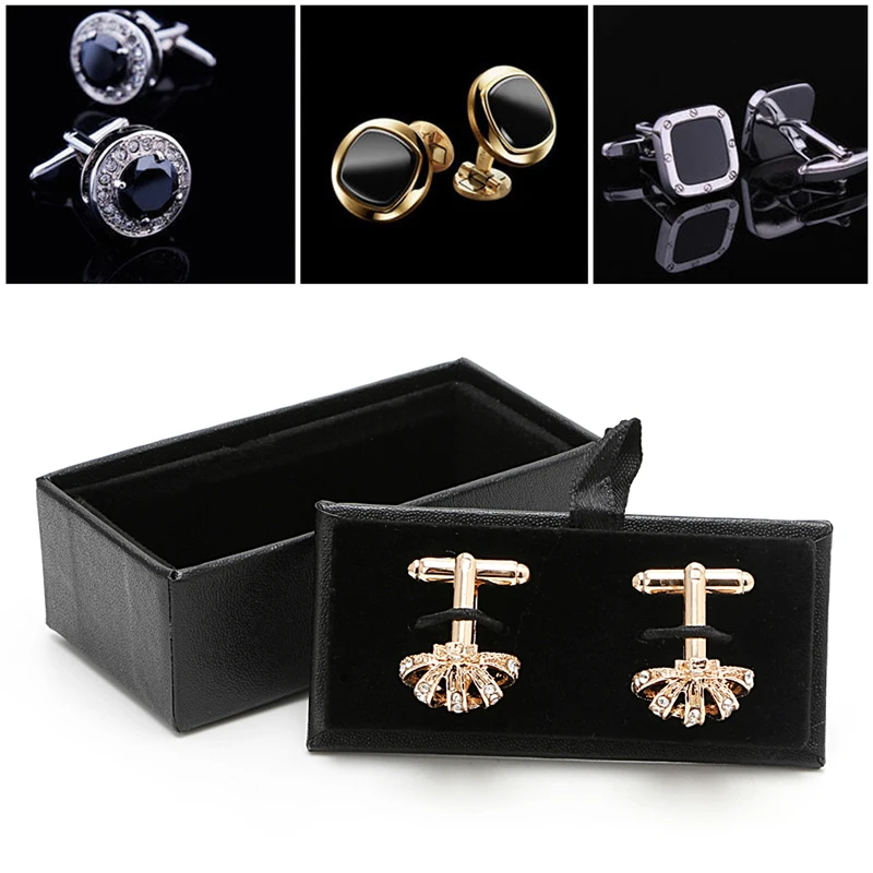 Travel Jewelry Box Ring & Cufflink Box Padded Jewelry Holder PU Leather Watch Storage Boxes Men & Women Jewelry Display DropShip