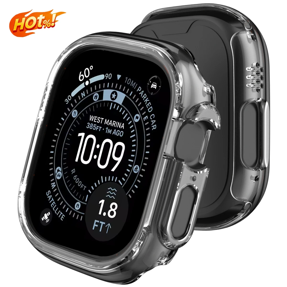 Durable Hard PC Bumper Frame for Smartwatch Protection