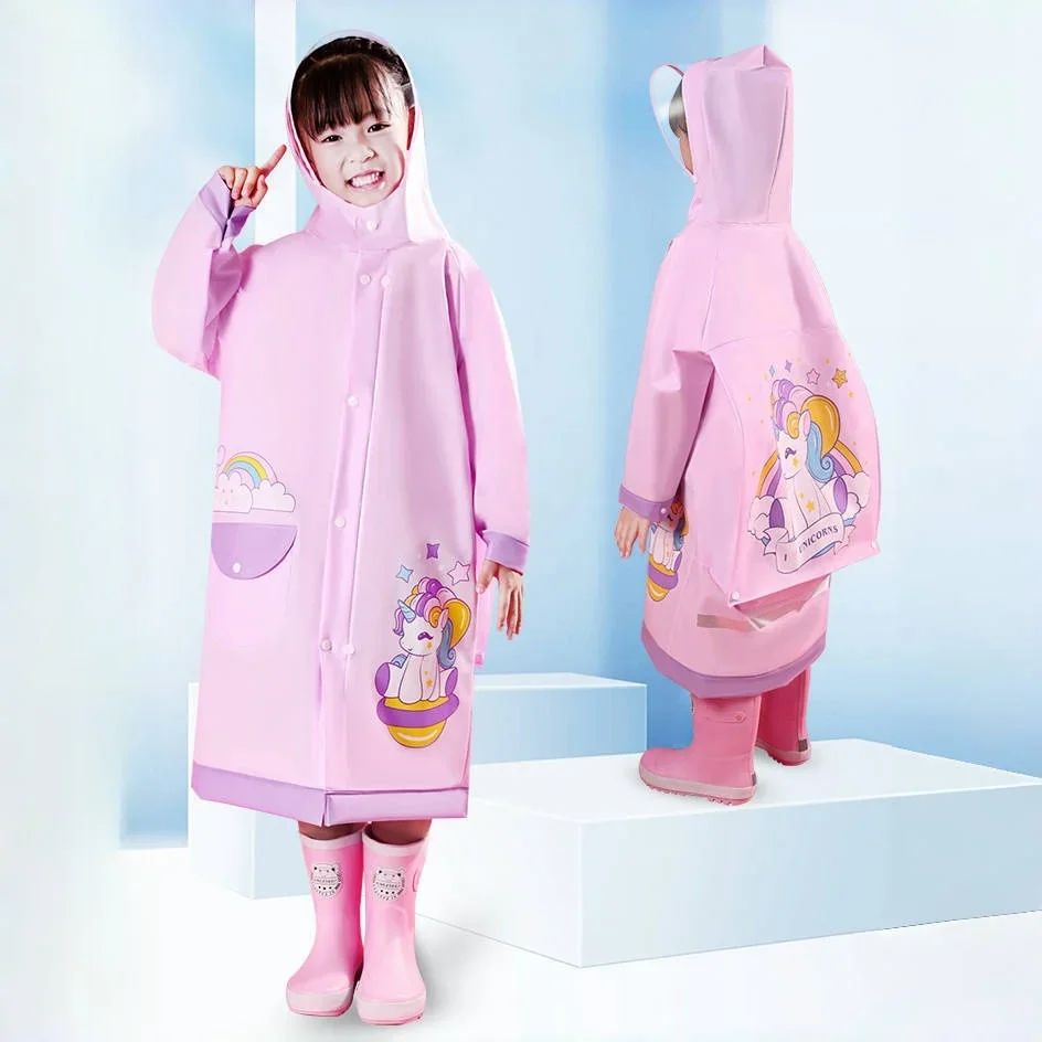 Children Raincoat Rain Poncho Student RainWear