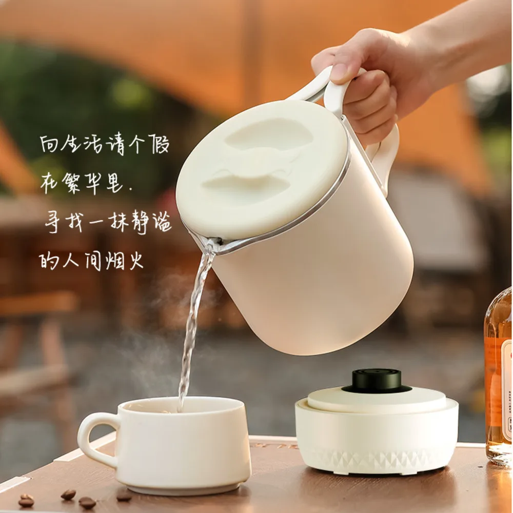 220V 800ml Outdoor Electric Kettle Folding Kettle Boiling Water Mini Portable Travel 304 316 Stainless Steel Kettle Electric 6