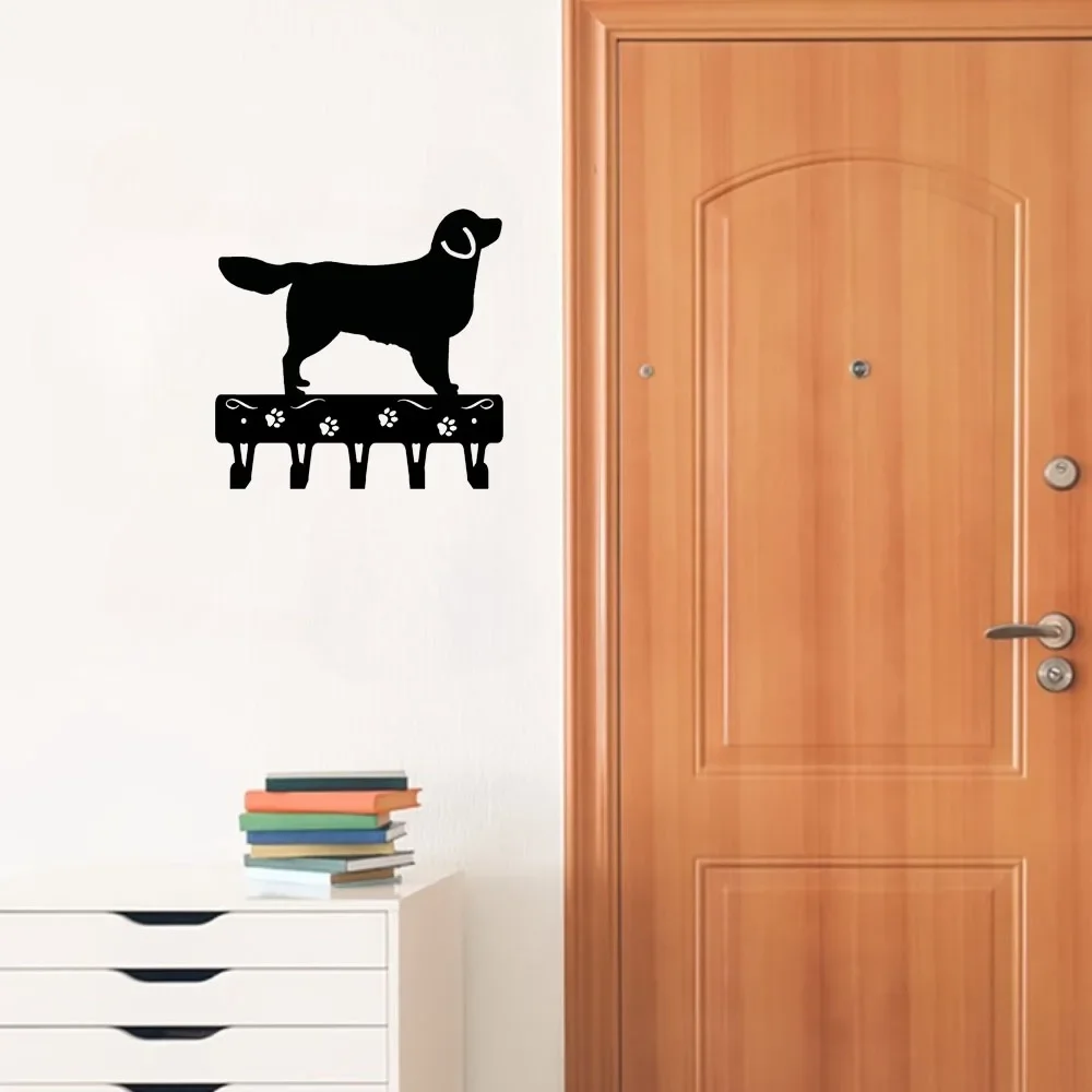 Golden Retriever - Key Rack & Dog Leash Hanger - 6inch / 9 Inch Wide Key Holder Wall Hat Hook Hanger In The Hallway 5