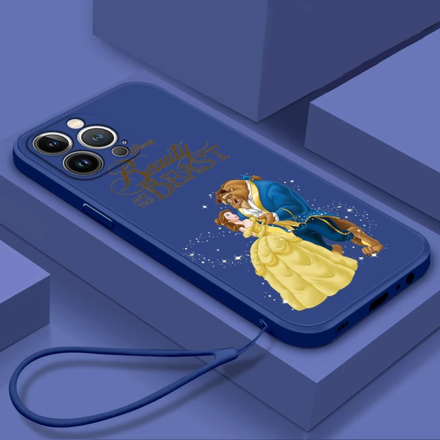 Coque De Téléphone Disney La Belle Et La Bête Pour Apple Iphone, Étui En  Corde De Bonbon Liquide, Pour Apple Iphone 14 13 12 Mini 11 Pro Xs Max Xr X  8