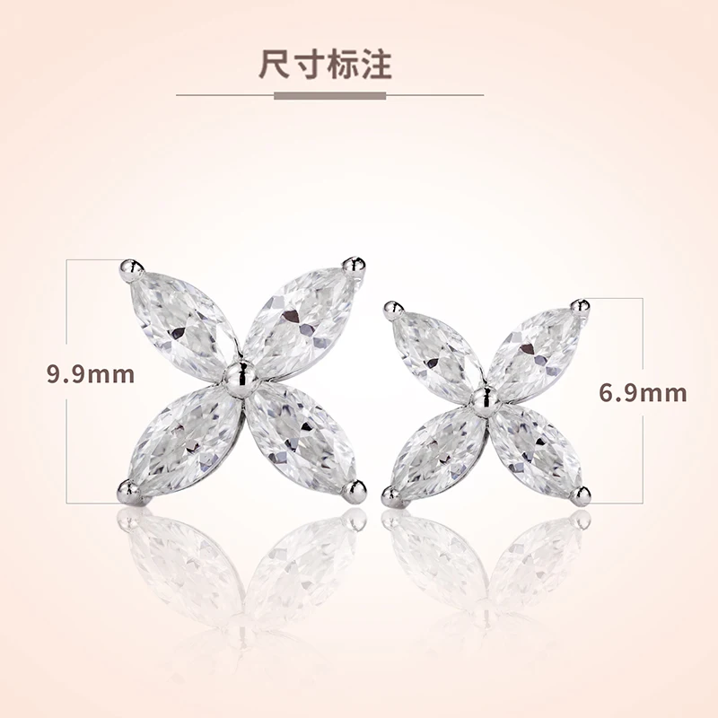 Moissanite Diamond 1CT 2CT Earrings Necklace Pendant 925 Silver Necklace for Women Chains Party Bridal Fine Jewelry Top Quality
