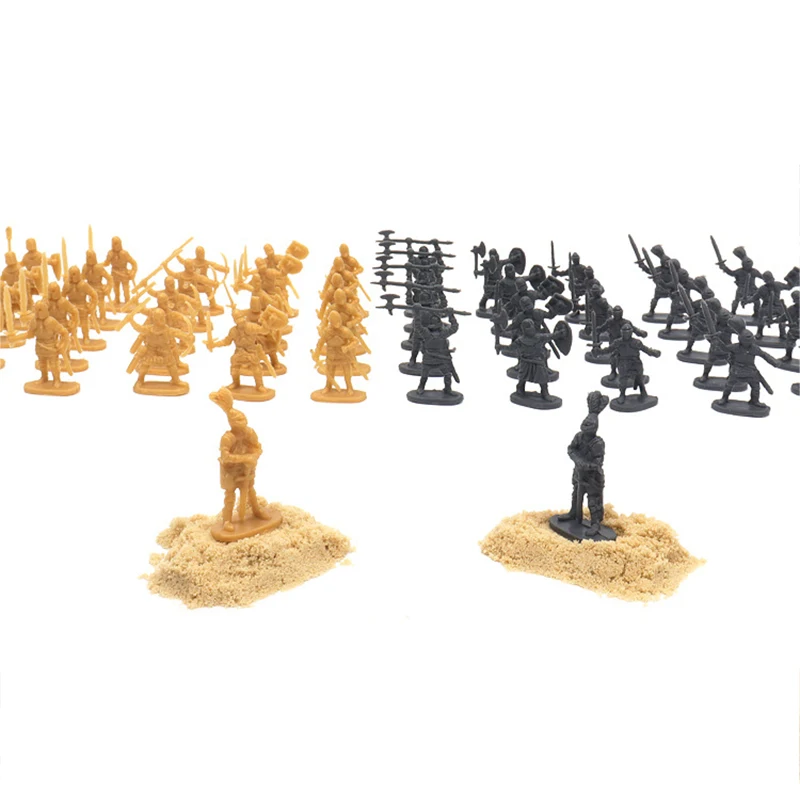 100pcs/set Ancient Soldier Miniature Decorative Model Party Gathering Decoration Simulated Battlefield Medieval Knight Style TMZ