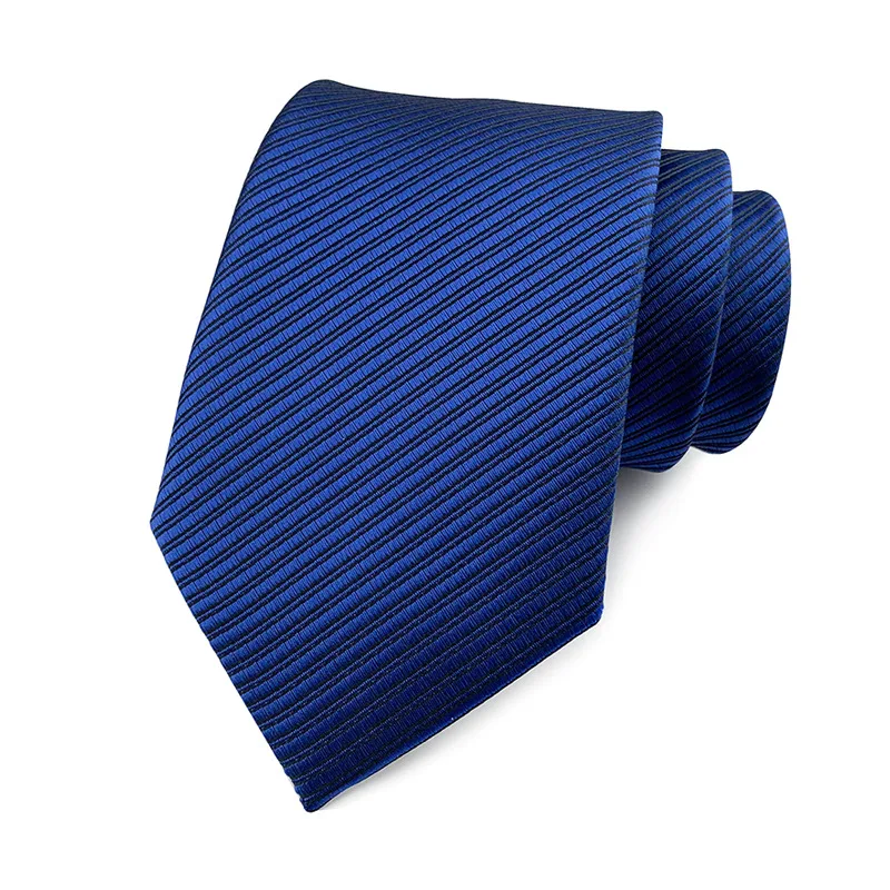 

Solid Color Tie Stripe Classic Men Necktie 8cm Striped Style Wedding Tie For Bridegroom Gentlemen Business Necktie Accessories