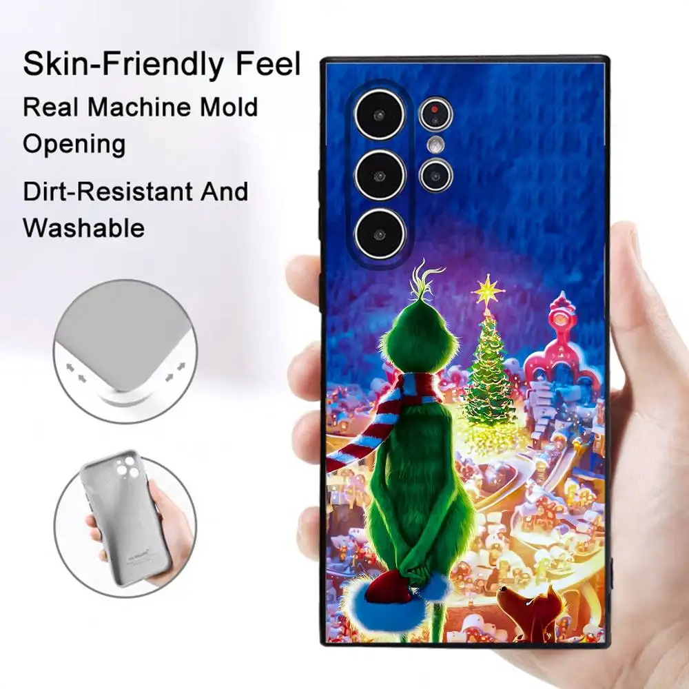 Festive Grinch-Inspired Frosted Soft Phone Case Cover