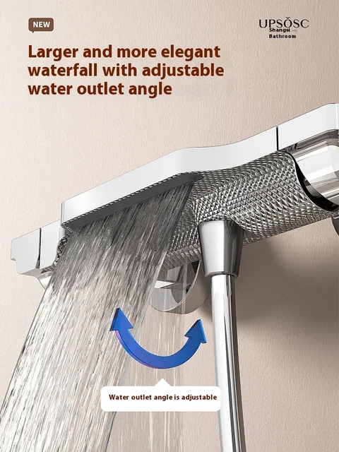 ก๊อกน้ําอาบน้ําอ่างอาบน้ําทองเหลืองสามมือจับ - วาล์วผสมร้อน/เย็นพร้อมชุดหัวฝักบัว, อุปกรณ์ติดตั้งในห้องน้ําทองเหลืองทั้งหมด 3