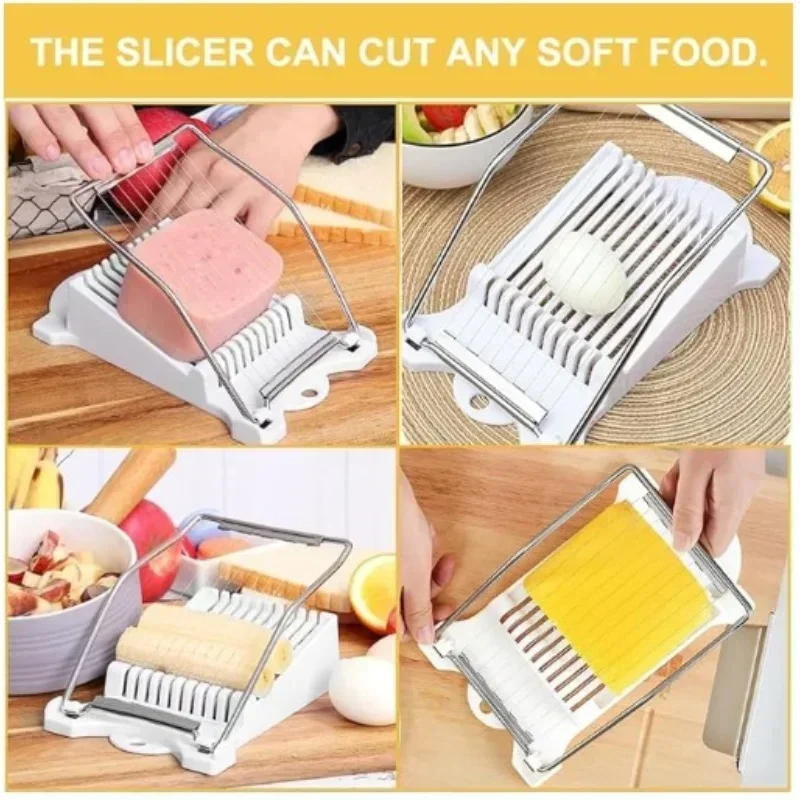 Multifunctional Luncheon Meat Slicer Stainless Steel Fruit Slicer Household Egg Hot Dog Cheese Kitchen Tools