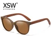 XSW New Arrival Fashion Sunglasses Coffee glasses  Women Vintage Wooden Mirror Classic Vintage Suitable For Small Face UV400 1