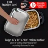 16-Inch Electric Skillet - Rectangular Stainless Steel Pan with Handles and Lid Cover 6