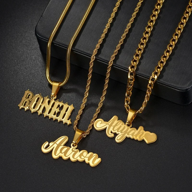 Personalized Necklace Name Necklace Gold Men 365 New Custom