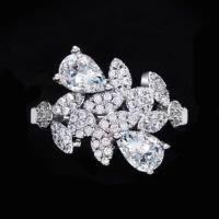 2024 Hot selling 4-piece Bride Wedding Jewelry Set with Cubic Zirconia Dubai Luxury Jewelry Set 5