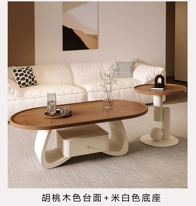 Cream Wind Simple Coffee Table Clear Cute Storage Light Luxury Living Room Nordic Side Table Unique Meubles Home Furniture