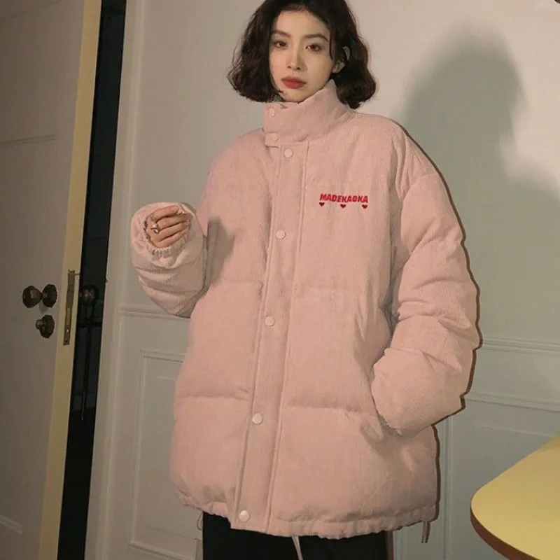 2023 New Women Down Cotton Coat Winter Jacket Female Short Parkas Adding Cotton Thick Warm Outwear Loose Large Size Overcoat