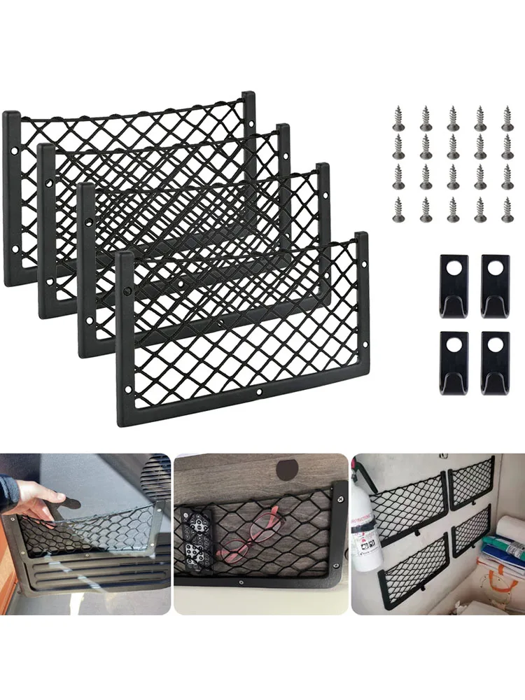 36 * 18CM Frame Car Storage Net Bag Car Mesh Net Bag Holder Framed Mesh Organizer car storage bag
