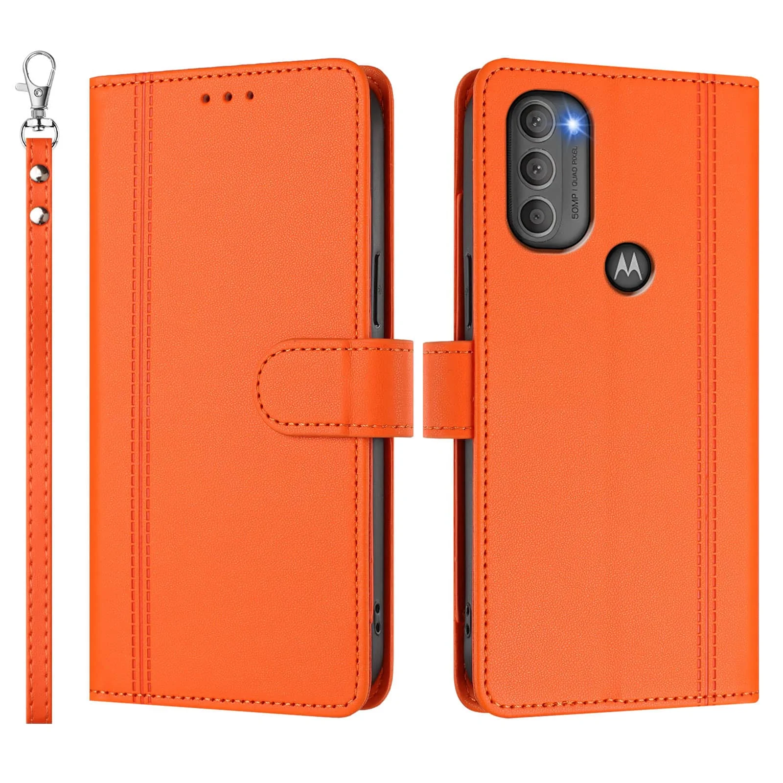 Slim Flip Magnetic Clasp Wallet Case with Enhanced Protection