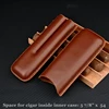 Portable Cigar Case for Man-made Leather Cigar Holder, 2 Tube, Mini Box, Humidor, Smoking Accessory, 52 Ring 5