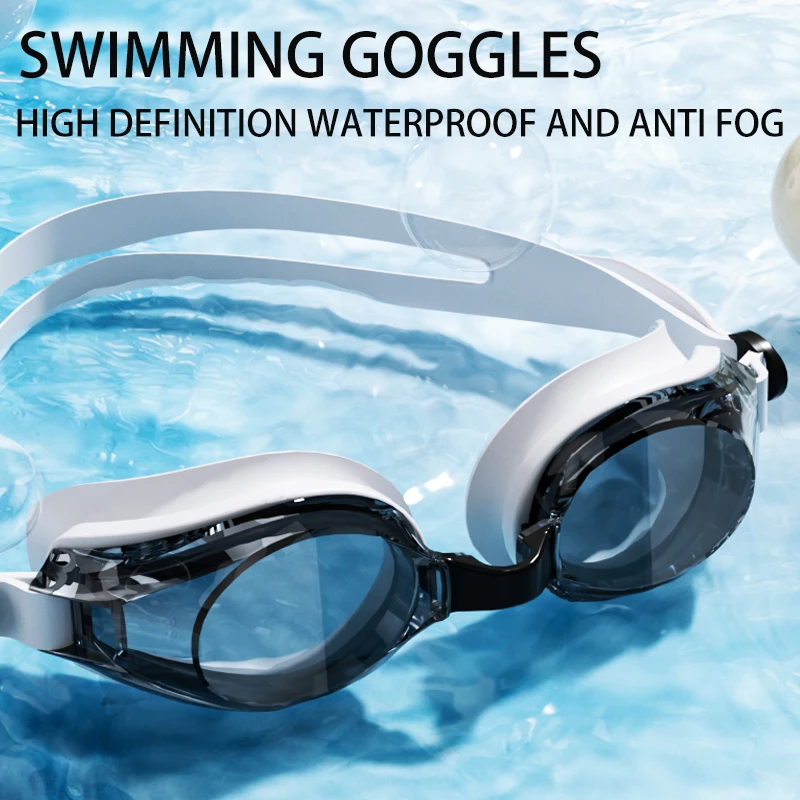 Lunettes de natation adultes HD étanches anti-buée protection UV unisexe style tendance piscine mer
