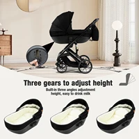 Poussette 3 en 1 avec nacelle, landau pour nouveau-né, poussette pour bébé, siège auto pour bébé, poussette de haute qualité, nacelle de sommeil 4