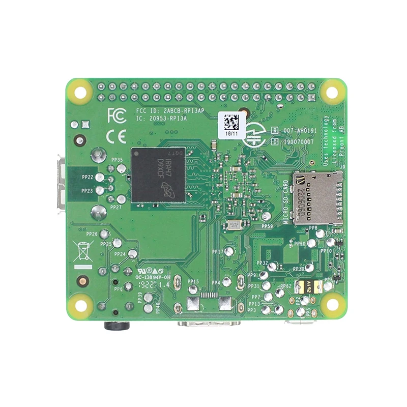 최신 라즈베리 파이 3 모델 A + RPI 3 A 플러스, 지지대 와이파이 2.4GHz 및 블루투스 4.2, 512MB ARM 1.4GHz ARM Cortex-A53