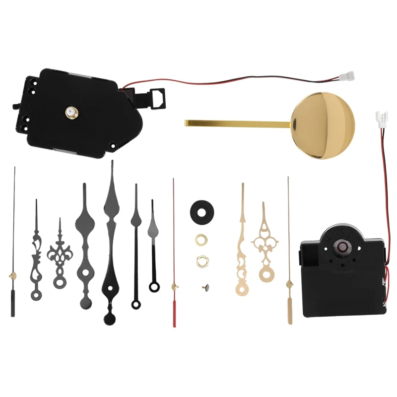 

Кварцевый маятниковый триггер, часовой механизм, музыкальная шкатулка, комплект «сделай сам», Настенный механизм, запасные части с 4 парами стрелок часов