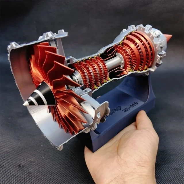 27cm DIY Turbofan Engine Aviation Model Assembly Kit Plastic Scientific Experiment Jet Aircraft Engine Models Power Toy 6