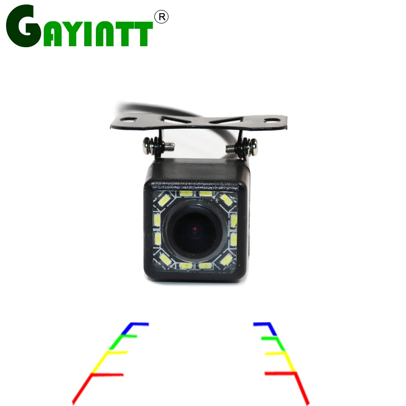 

GAYINTT Intelligent Universal Vehicle Backup Camera Car Rear View Reverse Trajectory Camera with Dynamic Guide