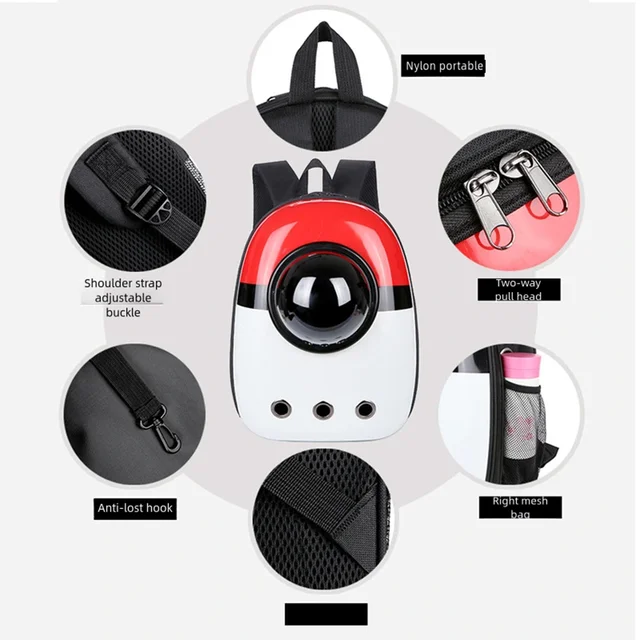 PET carrying bag Spacecraft pet backpack Large capacity cat bag Outgoing bag, portable pet backpack  Breathable pet backpack 3