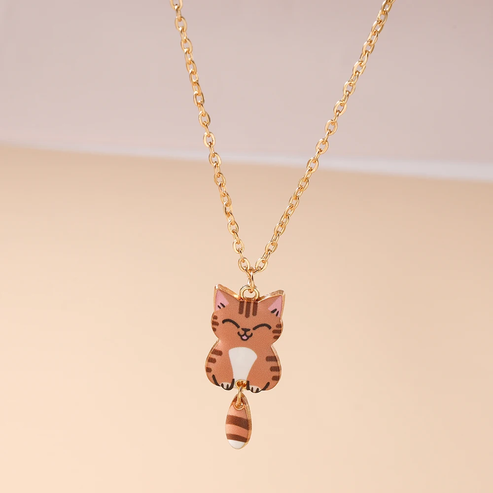 Aihua Niedliche Katzen-Ohrringe Emaille Welpen-Punkt-Katzen-Hängeohrringe für Frauen Mädchen Kinder Geburtstagsparty Schmuck Geschenke – Detail 20