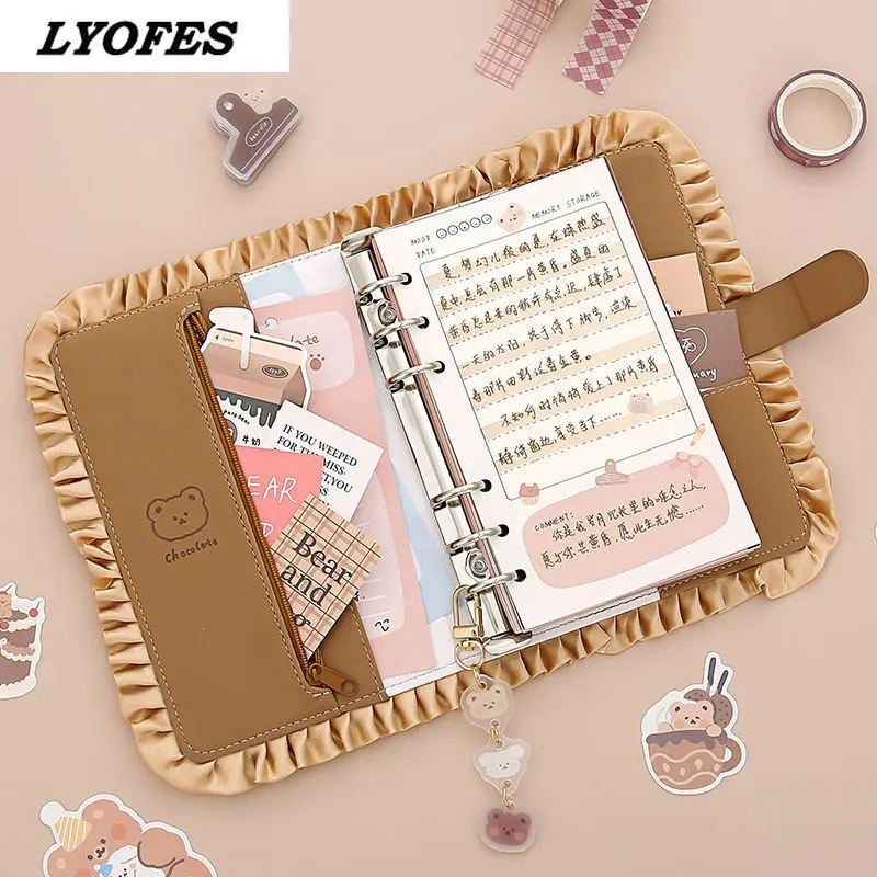 Kawaii A7 Notebook 80Sheets Journal Weekly Planner Supplies Office  Accessories Leather Paper For Students School Supplies - AliExpress