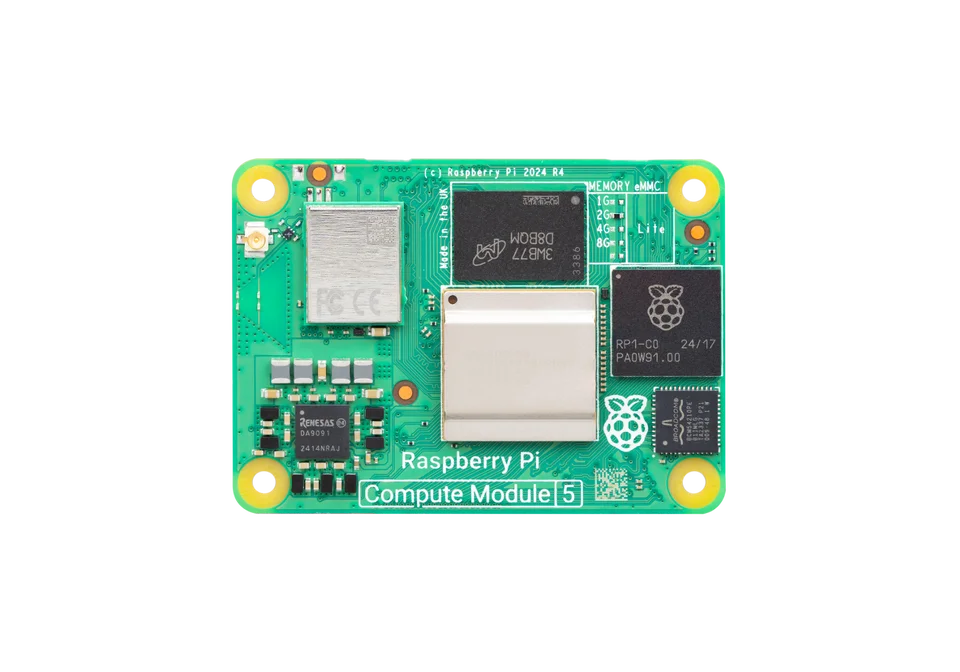Official Raspberry Pi Compute Module 5 - 4GB RAM,32GB eMMC,2.4/5.0