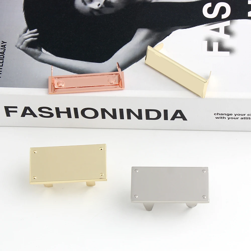 50-100PCS Customize Logo Metal Purse Labels Laser Your Brand For Bags Handbag Hat Garment Engrave Making Name Tags Accessories