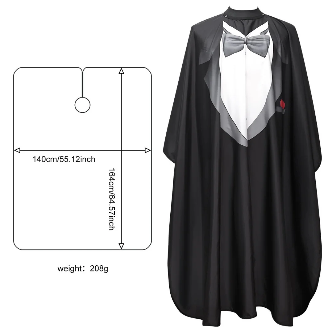 Silicone Neckline Ceremonial Dress Haircut Cloth Hidden Buckle Waterproof Barber Cape Hairdressing Coat Hairdress Gown Supplies 6