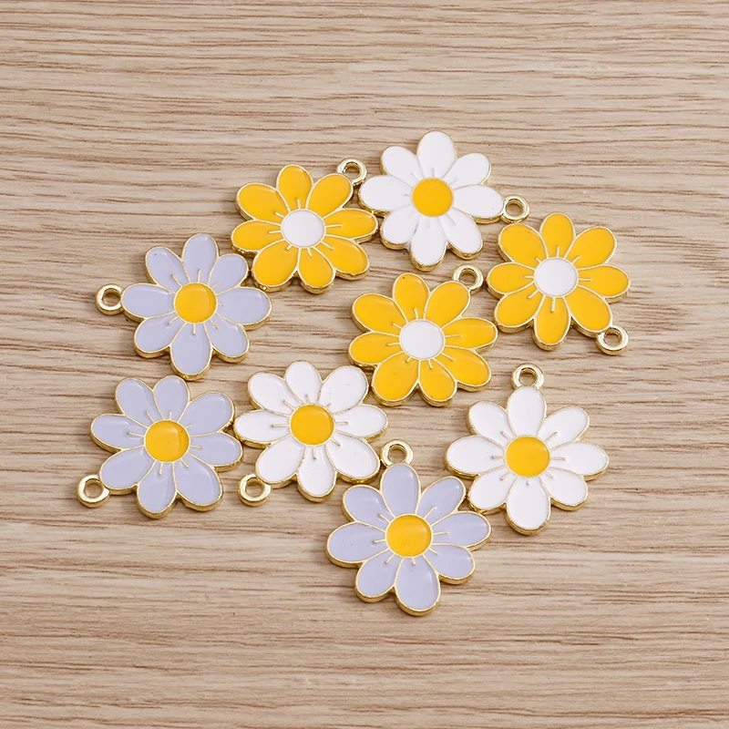 Tusember 10 Stück niedliche Pflanzen- und Frühlingsblumen-Anhänger für Ohrringe, Halsketten, Armbänder, Anhänger, DIY-Schmuckherstellungszubehör – Detail 6