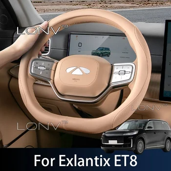 Coprivolante in Pelle per Auto per Esteo Exlantix ET8 Exeed ET8 2026 2027 Rivestimento Antiscivolo Decorativo Accessori per Tutte le Stagioni