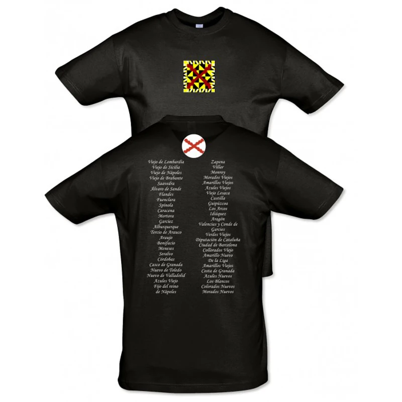 

TERCIO ESPAÑOL: AMARILLOS VIEJOS - Camiseta Negra - Doble Impresión