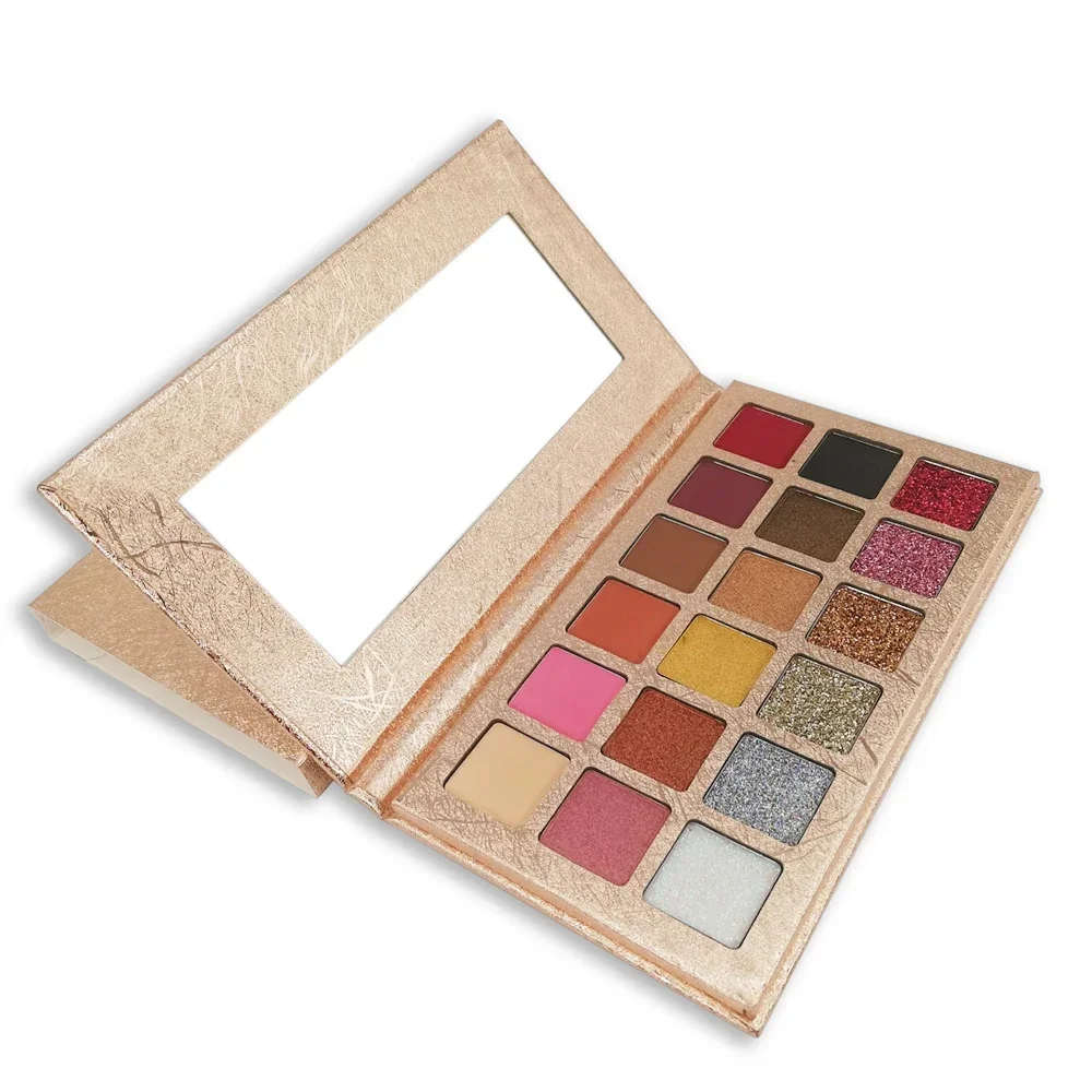 18-colors Private Label Eyeshadow Custom Bulk Eyes Makeup Muddy Texture Wet Silty Shimmering Matte Pigment Paper-tray Pallet 3
