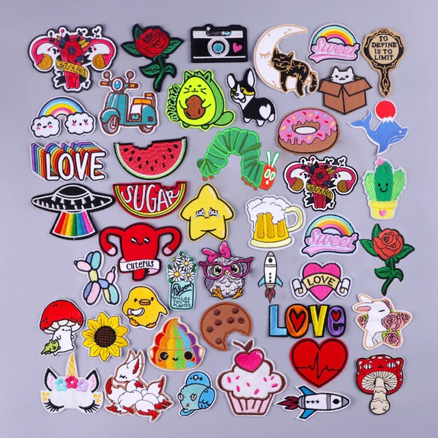 Cartoon Fruit Patches For Clothing Thermoadhesive Patches Cute Animal Patch  Iron on Embroidery Patches on Clothes Applique