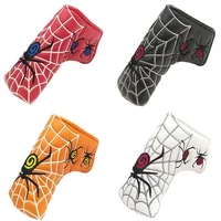 1pc Fashionable Golf Putter Covers, Blade Putter Headcovers, Embroidered Spider Design Putter Protector 1
