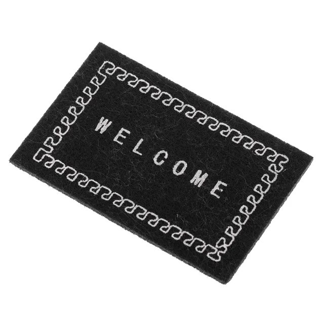 Miniature Welcome Mat Front Door Carpet Floor Rug for 1/12 Scale Dollhouse Living Room Accessories 3
