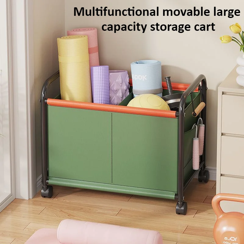 Toy Storage Basket with Four-wheels Sundries Storage Box Bedside Rack ...