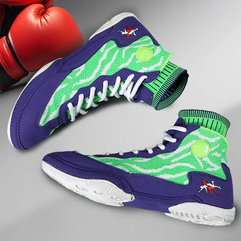 Fashion multi-color non-slip wear-resistant wrestling shoes men and women's fitness training boxing shoes new high-quality spor