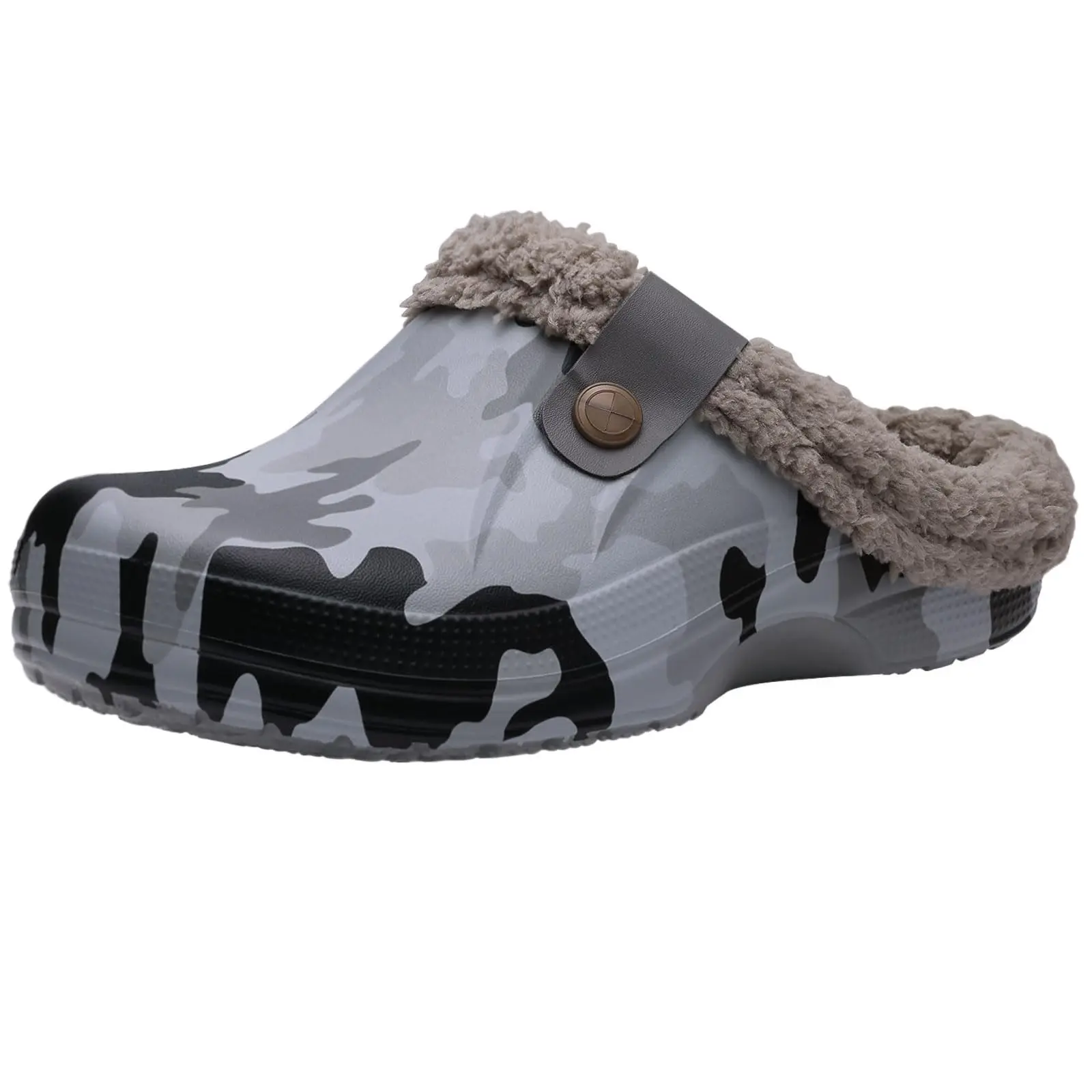 Shevalues Winter-Clogs, flauschig, für Damen und Herren, wasserdicht, rutschfest, mit Plüschfutter, gemütlich, warm, für den Innenbereich, Garten-Clogs – Detail 13