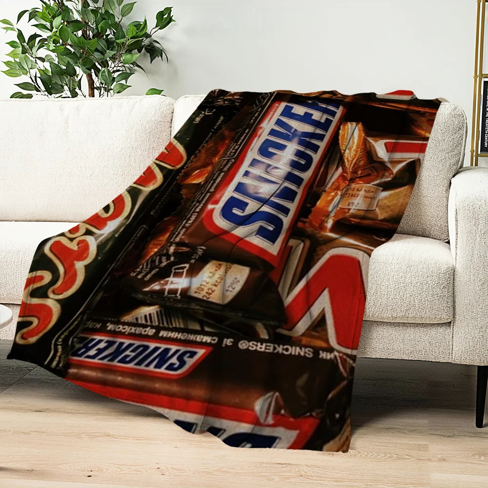 Hot Chocolate Bar Brand S-SnickerS Blanket Comfortable skin living room bed bedroom blanket suitable for travel and gifts 6