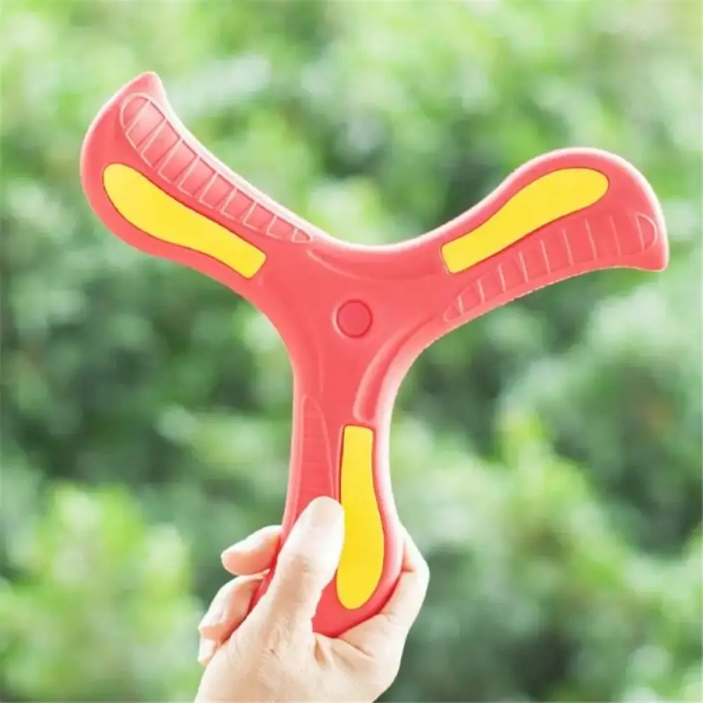 Plastic Children Boomerang Interactive Soft Three-leaf Cross Flying Disc Children Toy Sports Spinner Three-Bladed Outdoor Toys 3