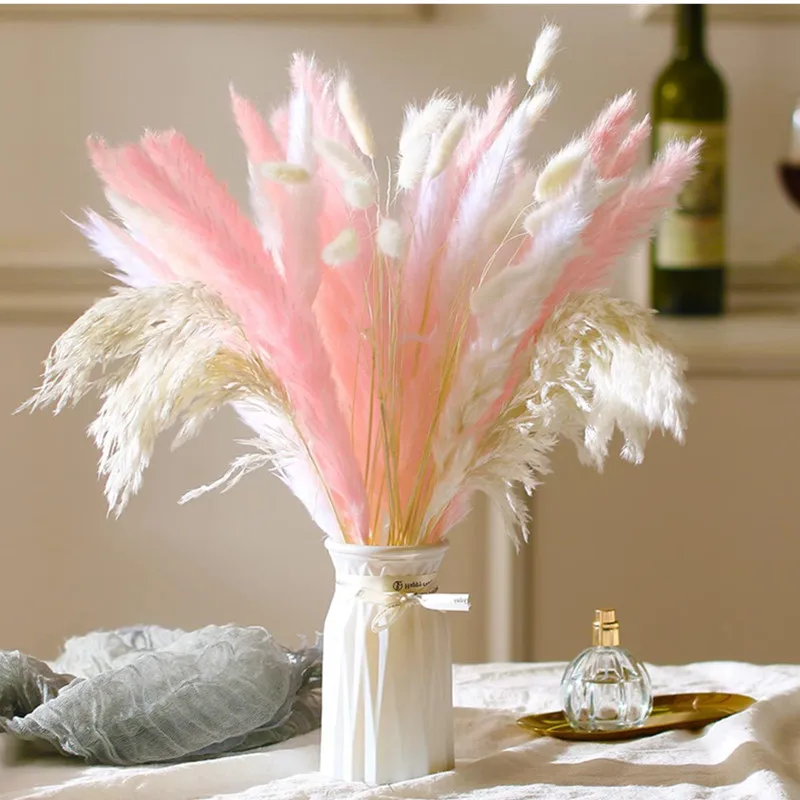 

30pcs/lot Really Flower Bouquet For Home Wedding, Living Room Decoration Natural Reed Flore Small Pampas Grass Artificially Grow