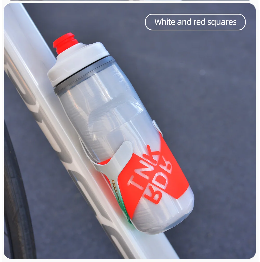 ThinkRider Isolierte Kaltrad-Wasserflasche, tragbar, 620 ml/21 Unzen, MTB-Flasche, ultraleichte, staubdichte Sportflasche – Detail 16